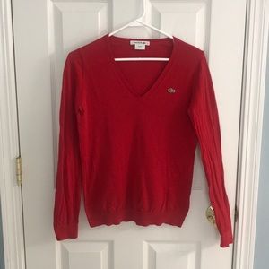 Lacoste v-neck sweater!